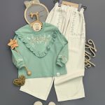 کراپ شلوار گلدوزی - Image 3