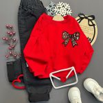 بلوز پاپیون پلنگی