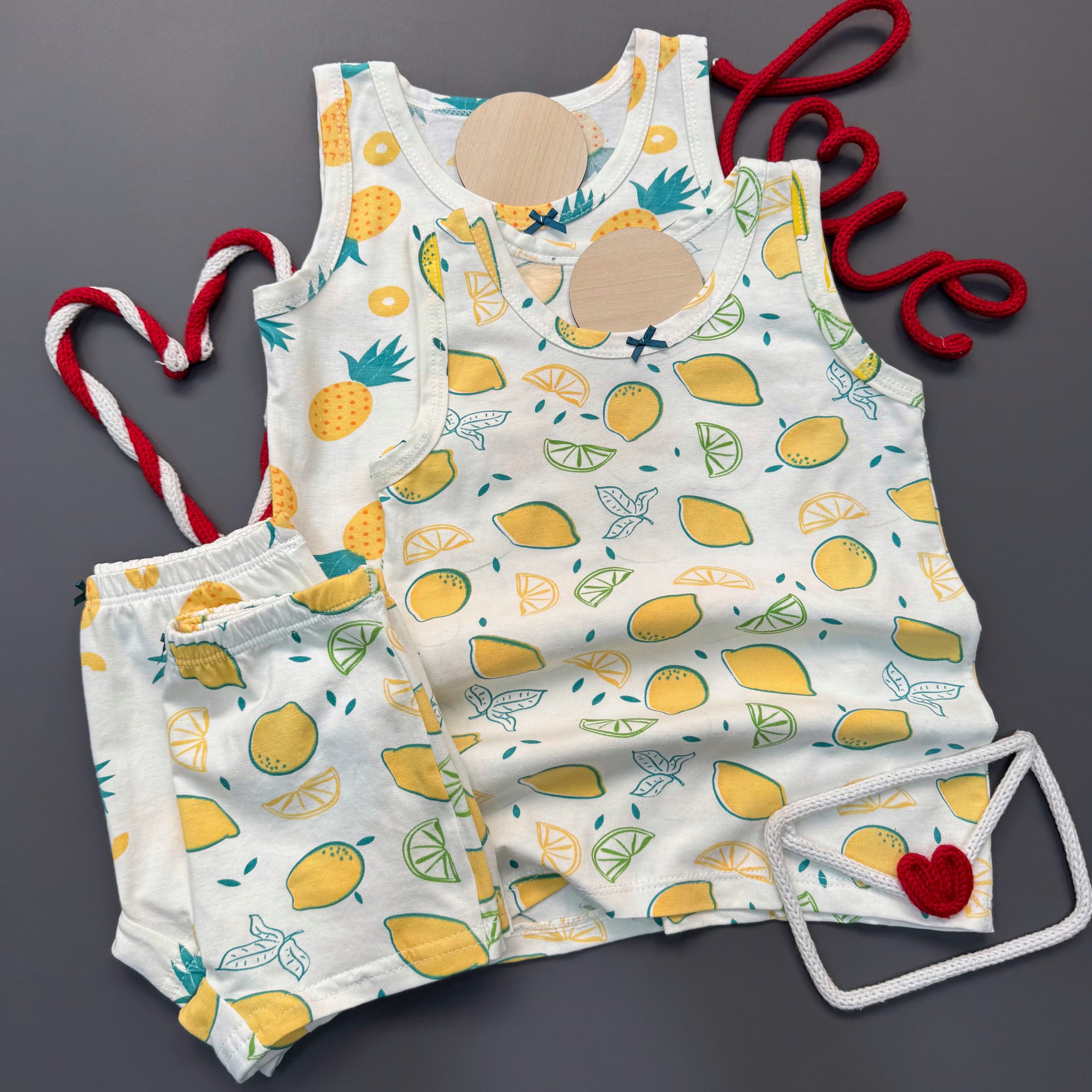 IMG_7331 ست شورت رکابی طرحدار - Image 1